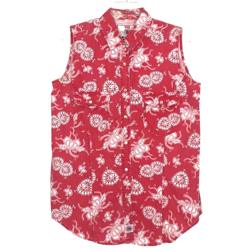 Levi's Vintage 90's Women's Paisley Sleeveless  Shirt